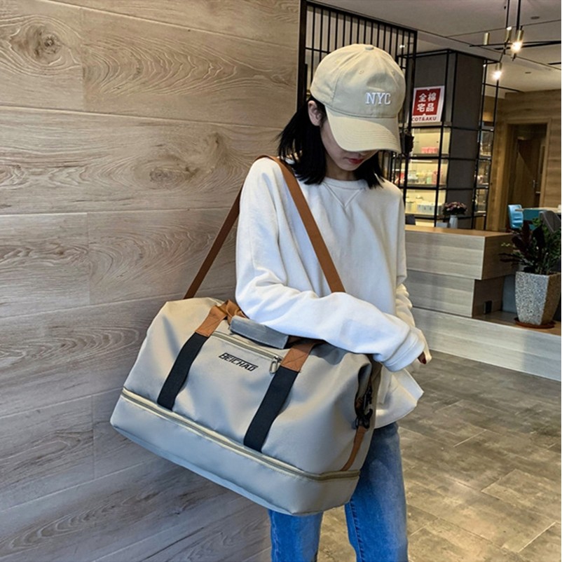🔥ส่งฟรีพร้อมส่ง❌ส่งไว🥰ถูกสุด👜กระเป๋าเดินทางใบใหญ่สวยเวอร์สไตล์เกาหลี มีช่องใส่รองเท้าโดยเฉพาะ