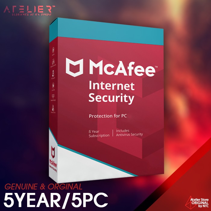 McAfee Internet Security 5 ปี/5 เครื่อง - ของแท้ GENUINE