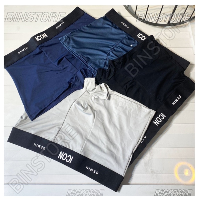 4-way Stretch Elastic ICON Cold Elastic Men 's Shorts, Men 's Thighs, Cold Elastic Boxer ICON Denim 