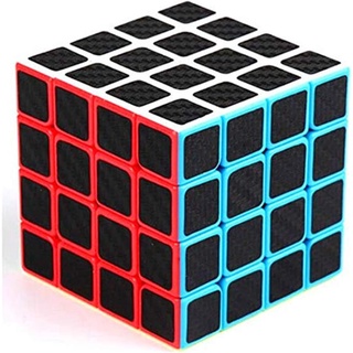 Moyu Magic Cube 4x4 สติกเกอร์คาร์บอนไฟเบอร์ สีดํา 4x4x4