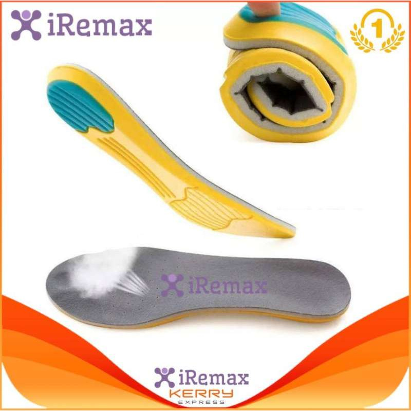 New iRemax วิ่งแผ่นรองเท้ากีฬา – ยืด Breathable ระงับกลิ่นกายรองเท้าวิ่ง Cushion Insoles สำหรับฟุต Man