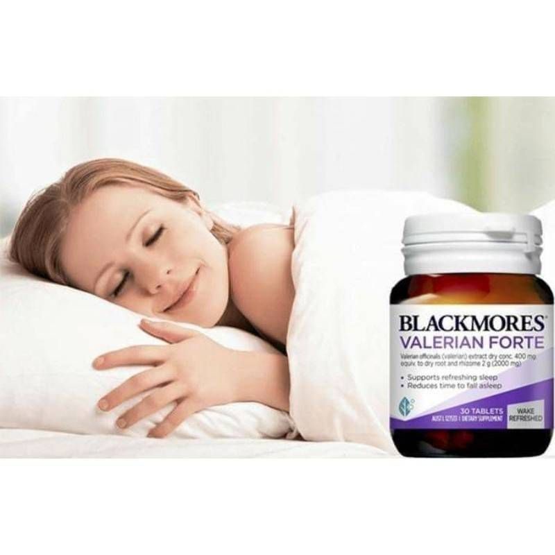 Exp.8/25 แท้ blackmores valerian forte 2000mg 30/60เม็ด blackmore สมุนไพรช่วยให้นอนหลับ สมองผ่อนคลาย