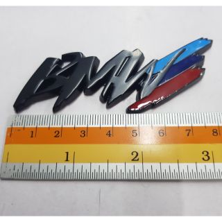 Logo BMW งานเหล็ก 2สี 8.5 × 3 cm