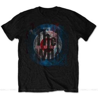 T-shirt  เสื้อยืดผ้าฝ้าย 100% พิมพ์ลาย The Who Target Texture 20th 30th 40th 130th Birthday LHZYS-5XL