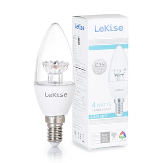 หลอดไฟLekise LED C35 Candle Clearขั้วE14กำลังไฟ4watts