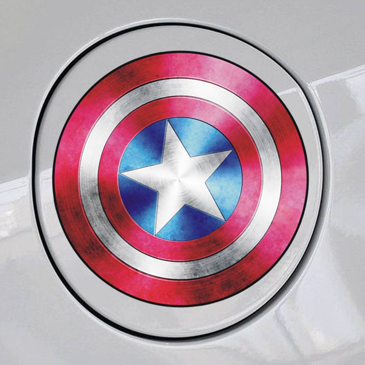 สติ๊กเกอร์ติดรถ Marvel Avengers SHIELD สติ๊กเกอร์โล่กัปตันอเมริกา สําหรับฝาถังน้ํามัน คอมพิวเตอร์รถจักรยานยนต์