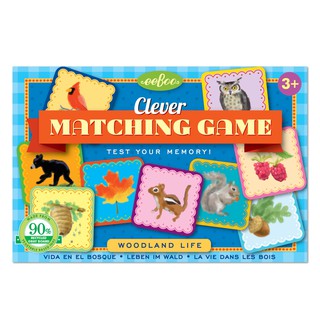 eeBoo  Woodland Life Clever Matching Game เกมจับคู่ภาพสัตว์และผลไม้ในป่า