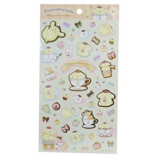 สติ๊กเกอร์ Sticker ขอบทอง ลาย Pompompurin pn / Pompompurin