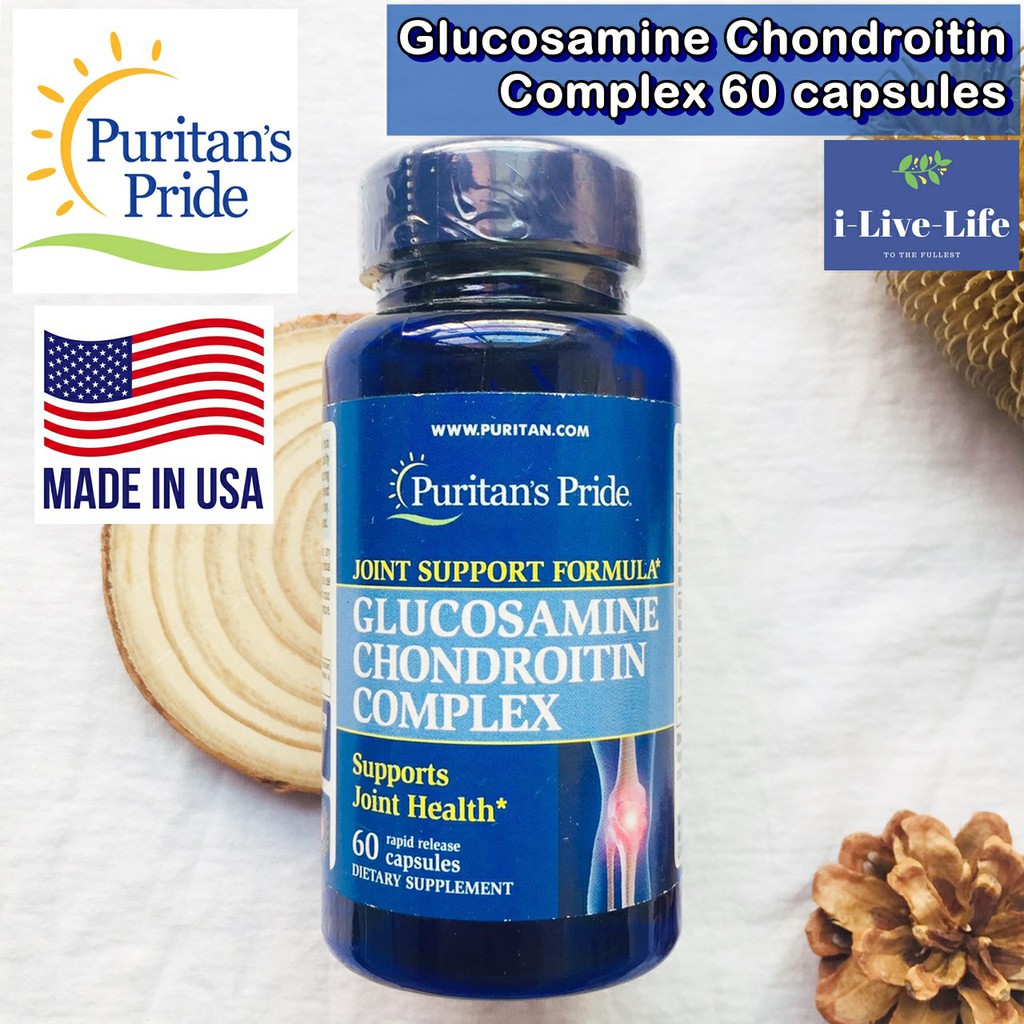 กลูโคซามีน คอนดรอยติน Glucosamine Chondroitin Complex 60 capsules - Puritan's Pride