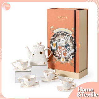 Alice in wonderland Box set  กาน้ำชาเซรามิคพร้อมชุดแก้วกาแฟ งานเกรดพรีเมี่ยม  [Creative Art Tea set]