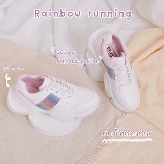 รองเท้าผ้าใบ สำหรับวิ่ง ลด 70% rainbow running (รันนิ่ง เรนโบว์)