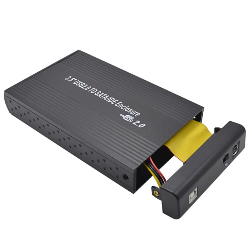 3.5In USB 2.0 To SATA+IDE HDD Hard Drive External Case Enclosure (BLACK