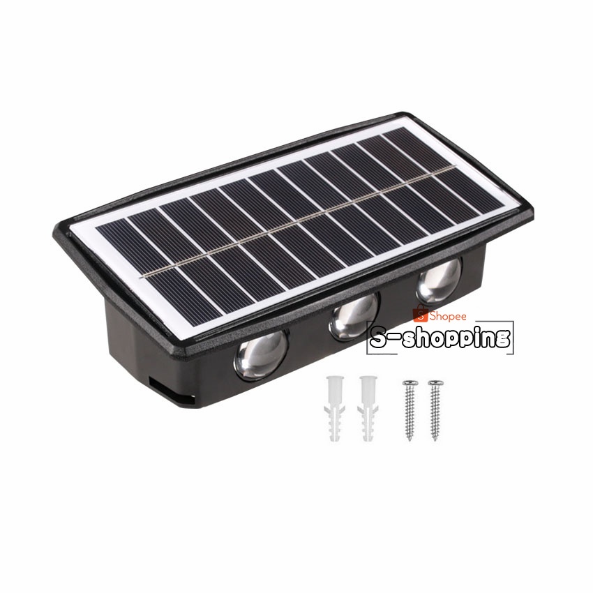 TOP TJ-6LED  6W โคมไฟตกแต่งบ้าง Solar light ติดผนัง ติดรั้วบ้าน เพิ่มความสวยงาม ราคา ถูกที่สุด ดีลบีเคเค แกลเลอรีภาพที่ 6