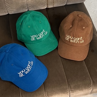 ✴︎ ลด 50% เก็บโค้ดในไลฟ์ ♡̶ you cant sit with us cap | หมวกแก๊ปปักลาย | หมวกเบสบอล