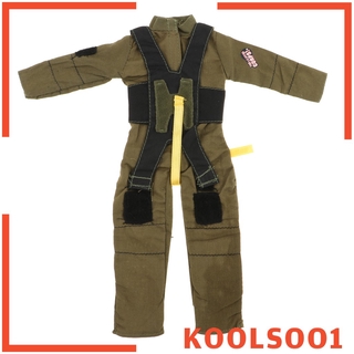 ( Koolsoo1 ) ชุดคอสตูมนักดับเพลิงสําหรับตุ๊กตา 1 / 6 Soldier Doll Accs Army Green