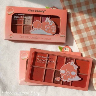 kiss beauty sweet peach พาเลทตา+แก้ม