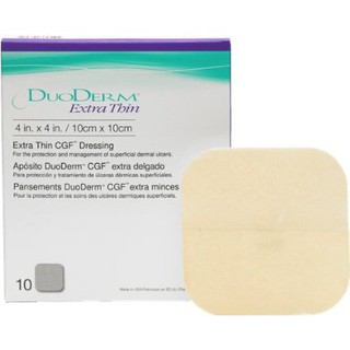 Duo Derm Extra Thin 10x10cm 1 กล่องบรรจุ 10 แผ่น  แผ่นแปะแผล แผลกดทับ