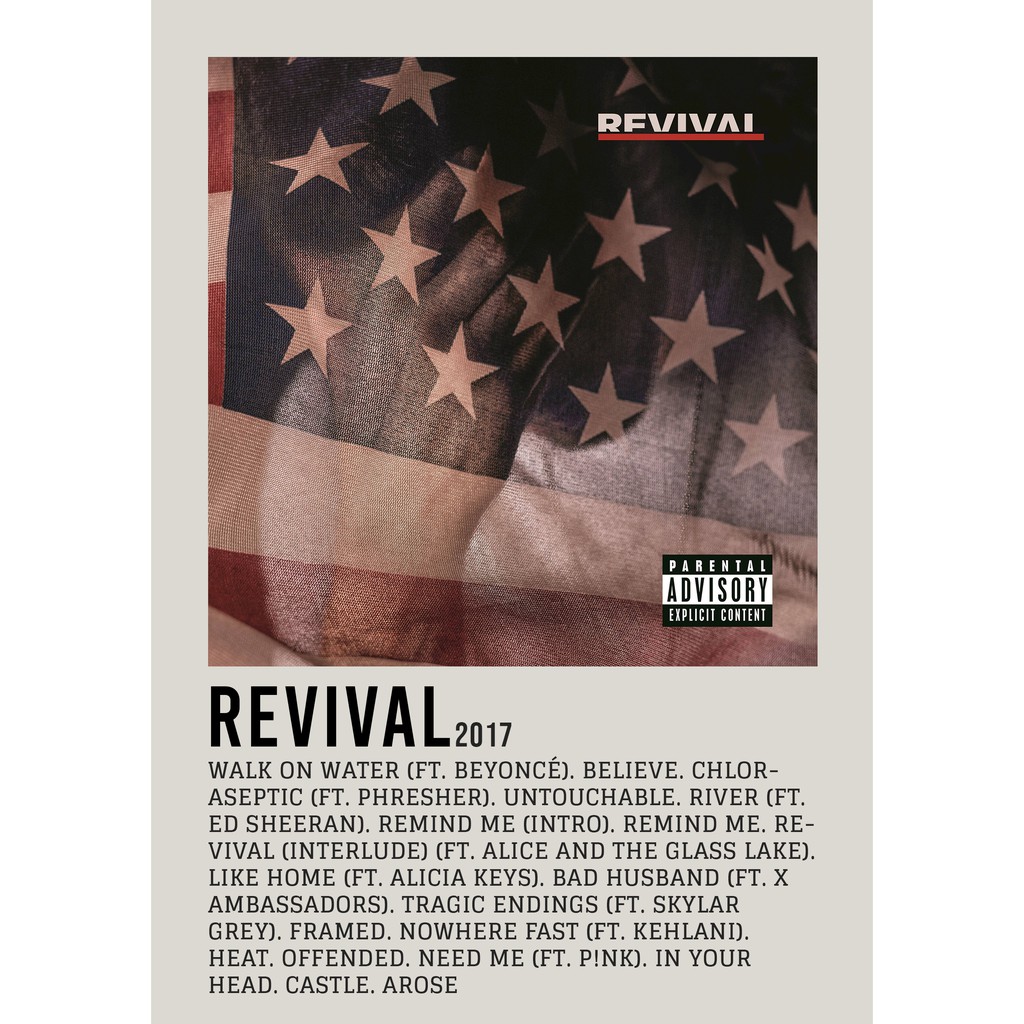อัลบั้ม Aesthetic Poster Wall Revival โดยแร็ปเปอร์ชื่อดังของ eminem