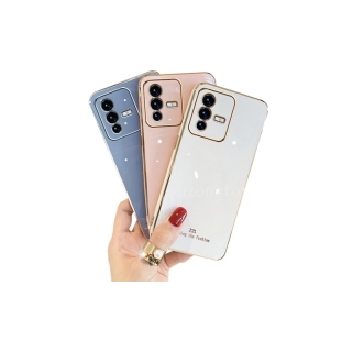 เคสโทรศัพท์ ขอบตรง หลากสี กันกระแทก สำหรับ VIVO V23 V23 Pro 5G 2022