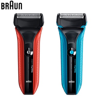 Braun Waterflex Wf2S เครื่องโกนหนวดไฟฟ้าแบบชาร์จไฟแบบเปียกและแห้งสําหรับบุรุษ