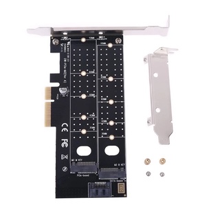 PCIE To M2 M.2 Dual NVMe SSD M B Key SATAการ์ดเชื่อมต่อRiser M5TB