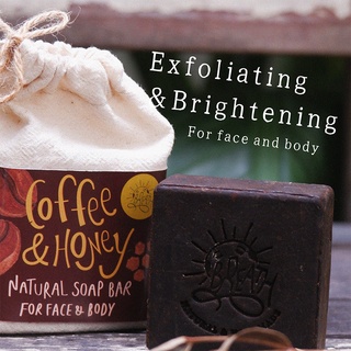 Breath สบู่กาแฟสดน้ำผึ้ง Coffee&amp;honey Soap Bar For face&amp;body