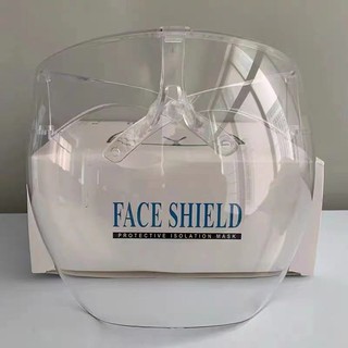 Face shield (พร้อมส่ง) เฟสชิว หน้ากากคลุมหน้า ช่วยป้องกันละอองฝอย หน้ากากใส หน้ากากกันน้ำลาย Face Sheild พร้อมส่ง