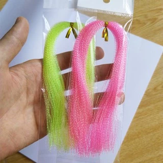 [ คนตกปลา ] Crystal Flash Fly Tying พู่แฟลชเรืองแสงและแบบธรรมดา สำหรับงาน ตกปลา เหยื่อปลอม งานจิ๊ก