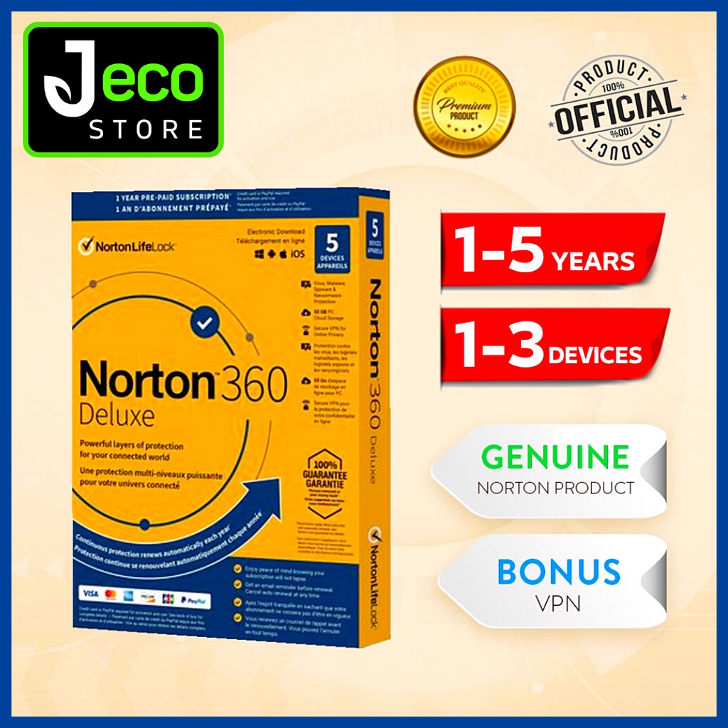 【แท้จริง】Norton 360 Deluxe Subscription | Norton Antivirus Original | Norton 360 แอนติไวรัส สมัครสมาชิก #0