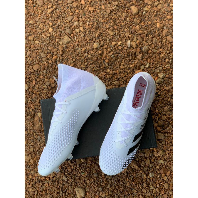 รองเท้าสตั๊ด Adidas predator 20.1  สีขาว ดำ