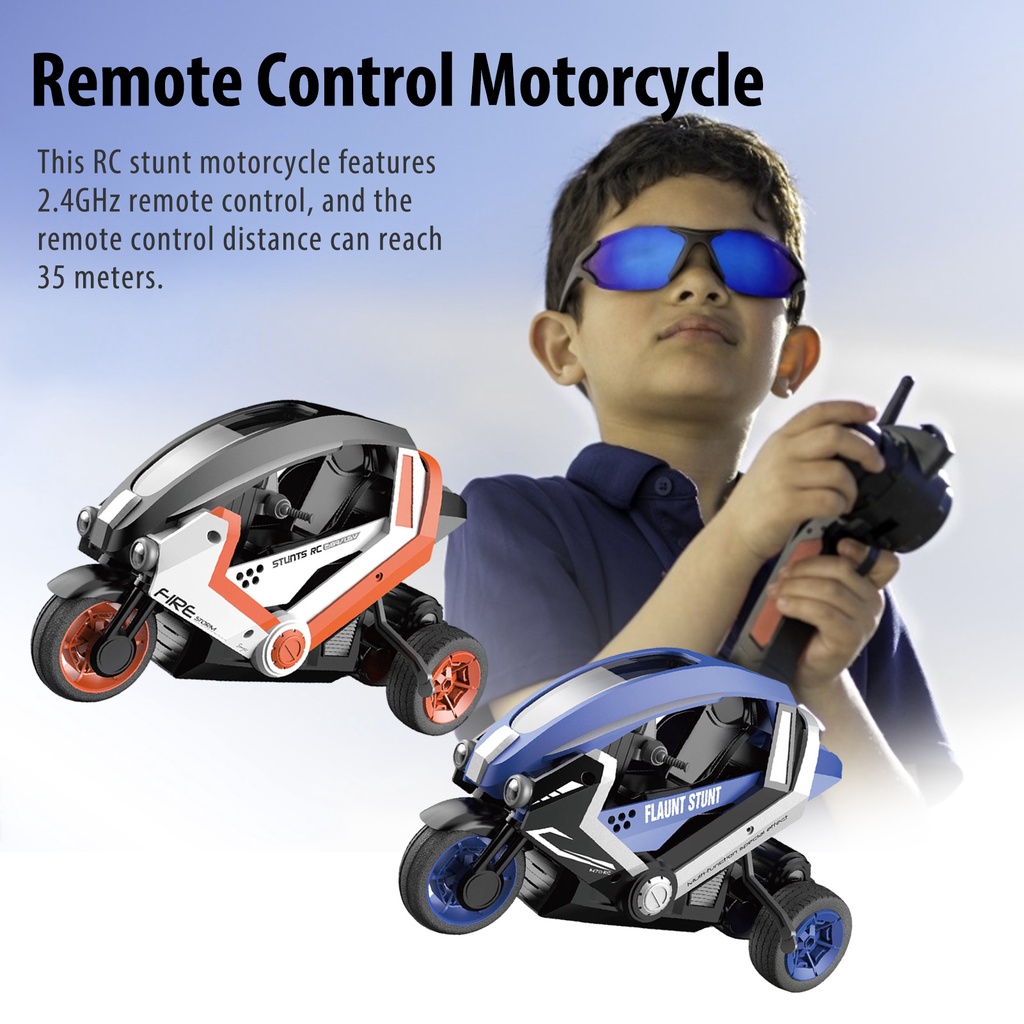 รถจักรยานยนต์High Seed Remote Control RC Stunt Motorbike Motorcycle 2 ...