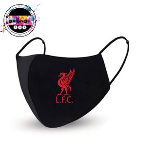 Liverpool หน้ากากผ้า สีดํา 3 ชั้น - 3 ชั้น - Scuba - Earloop - KN95