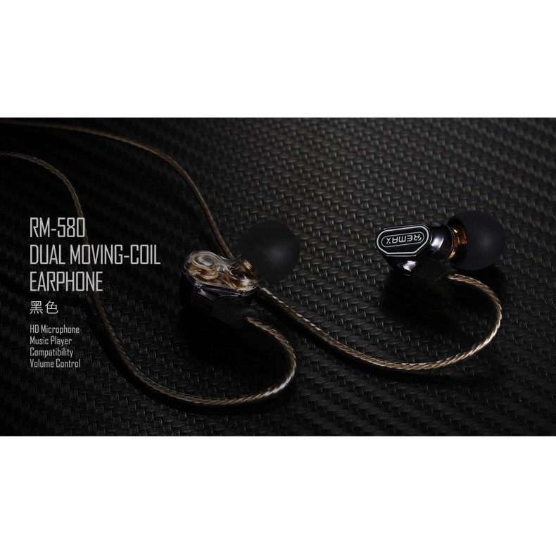 ₪♟∋Remax RM-580 หูฟังควบคุมสายในหูชุดหูฟังเพลงคุณภาพสูงกีฬาแบบมีสายมัล ...