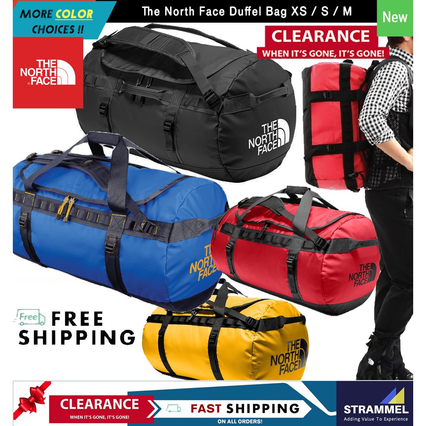 กันน้ํา TNF Base Camp Duffel Duffle ขนาด XS SM Hybrid Convertible กระเป๋าเป้สะพายหลังกระเป๋าเดินทางกระเป๋ากีฬากระเป๋ายิม