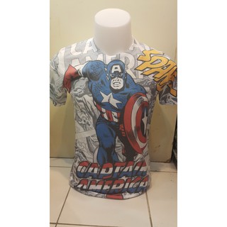 แท้ 100% Superhero Marvel Captain America Comics Exclusive New Costume Tee T-Shirts