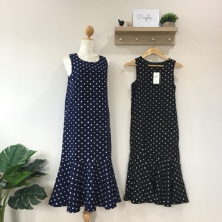 BFF เดรสยาว ลาย polka dot