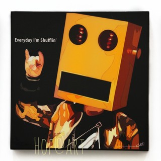 Robot Shuffler Dance LMFAO Everyday Im shuffling เพลง Music ดนตรี รูปภาพ​ติด​ผนัง​ pop art ของขวัญ​ แต่งบ้าน รูปภาพ