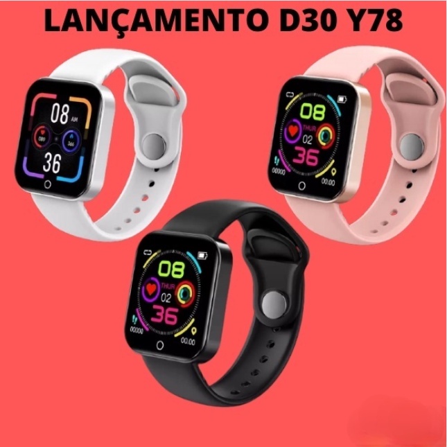 ใหม่ นาฬิกาข้อมือ Smartwatch D30 Y78 I7 แบบใหม่ ของแท้ สําหรับเล่นกีฬา