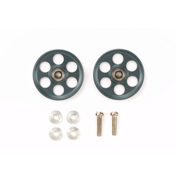 Tamiya 95454 HG Lightwight 19mm Aluminum Ball-Race Rollers (Ringless/Gun Metal)