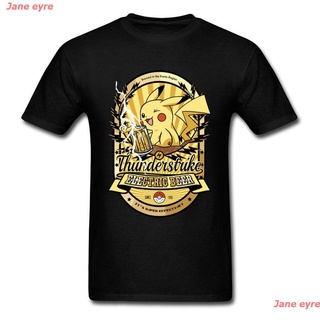 ผ้าฝ้ายคอกลมJane eyre Thunderstrike Beer Pokemon Tshirt Men Cartoon Tops Mens s Graphic เสื้อยืด sale T-shirtfrom S-4XL