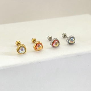 จิวหู Glitter Holo Heart piercing