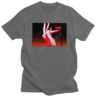 เสื้อยืดผ้าฝ้ายFunny Kaneki Ken Finger Crack T Shirts for Men Short Sleeve Tokyo Ghoul T-Shirt Aesthetic Streetwear Tshi