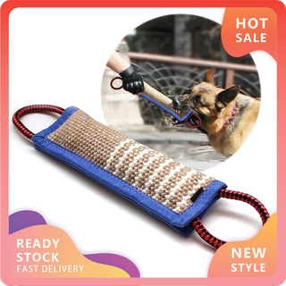 【RX]Puppy Dog Training Interactive Bite Tug Pull Toy Pet Supplies with Two Handles