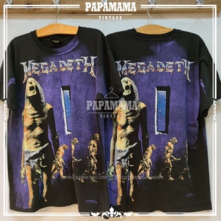 [ MegaDeth ]  @1992  เมก้าเดธ ฝอกนุ่ม ผ้า100 สวยมากๆ เสื้อทัวร์ เสื้อร๊อค เสื้อวง เสื้อวินเทจ papamama vintage