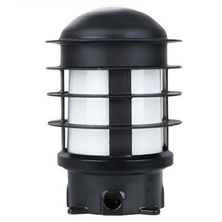 Pole light POST MOUNTED LAMP LUNAR SC689P/LGBO E27 ALUMINIUM/GLASS CLASSIC BLACK External lamp Light bulb ไฟหัวเสา ไฟหัว