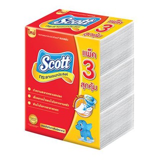 อุปกรณ์ทำความสะอาด กระดาษอเนกประสงค์ SCOTT 90 แผ่น แพ็ค 3