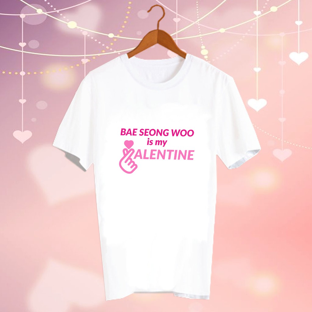 เสื้อยืดสีขาว สั่งทำ Fanmade แฟนเมด แฟนคลับ CBC4 Bae Seong Woo is my valentine