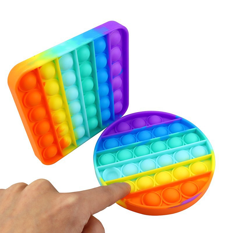 ของเล่น Push Pop It Fidget ทรงสี่เหลี่ยมลายยูนิคอร์นฟ็อกซ์มินด์สําหรับ ...