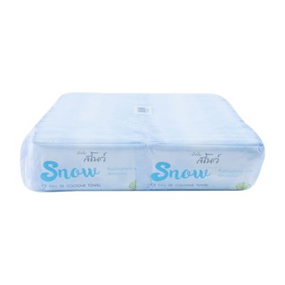 สโนว์ ผ้าสำลีเย็น 22.8 x 22.8 ซม. x 100 ซอง Snow Cold Lint 22.8 x 22.8 cm. X 100 sachets