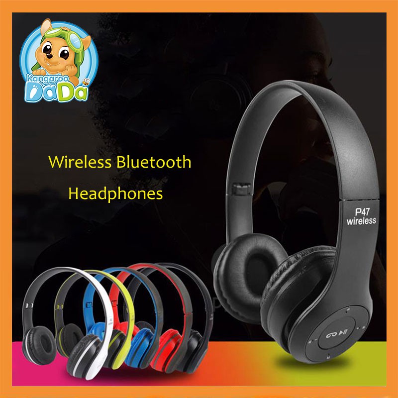 ราคาสุดช๊อค!!! หูฟังบลูทูธ Bluetooth หูฟังไร้สาย ดีไซน์สวย ครอบหูนุ่มใส่สบาย รุ่น P47 Wireless Headp